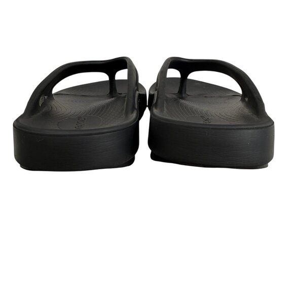 OOFOS OOriginal Black Thong Recovery Sandals Women's Size 9 Men's size 7 - Picture 4 of 9